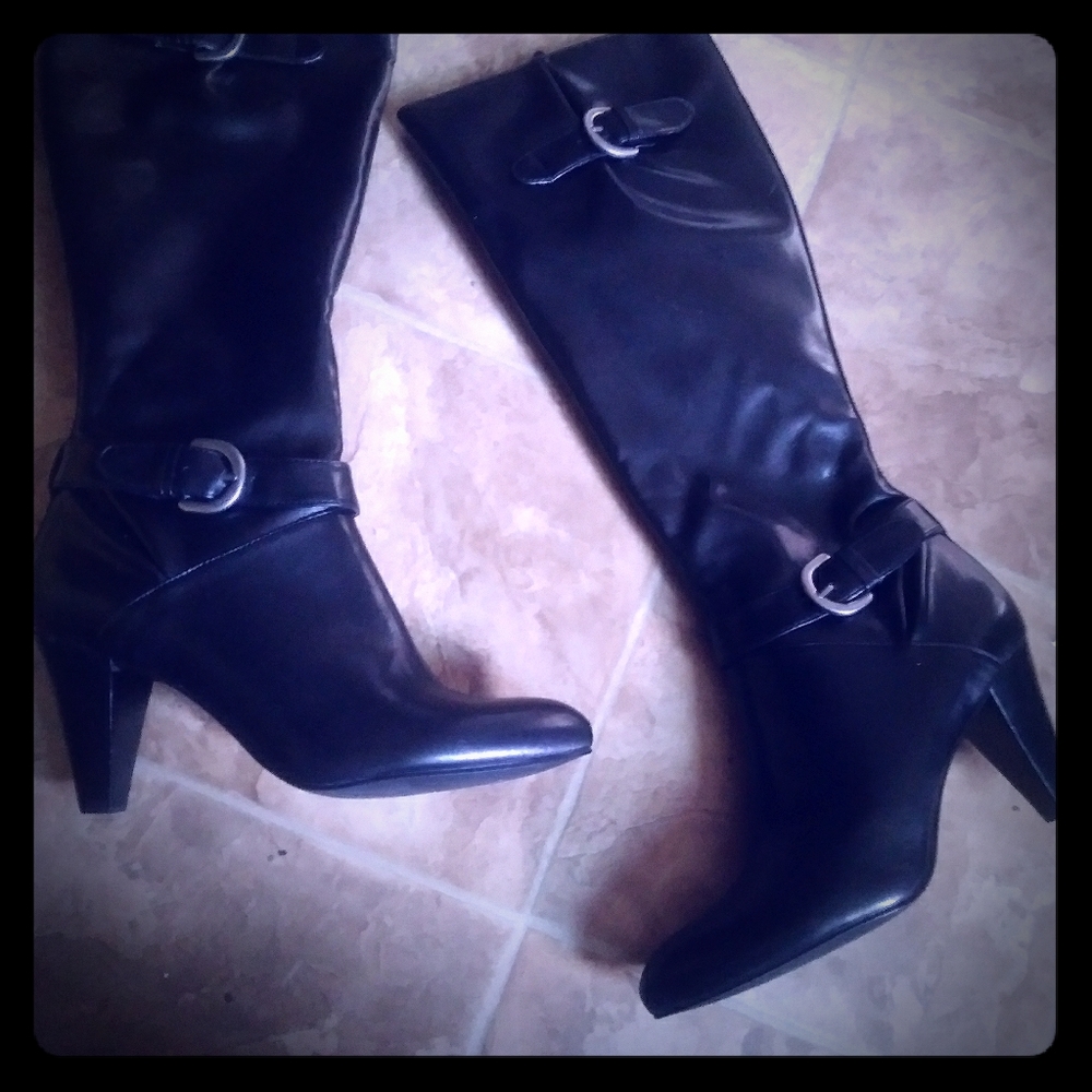 Like new Alfani Boots knee high 3" high heel